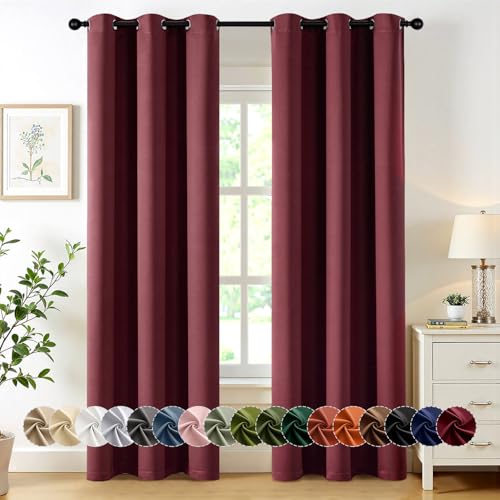 MIULEE Burgundy 90" Panels