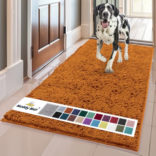 Muddy Mat - Highly Absorbent Microfiber Door Mat (Orange 24" x 120")