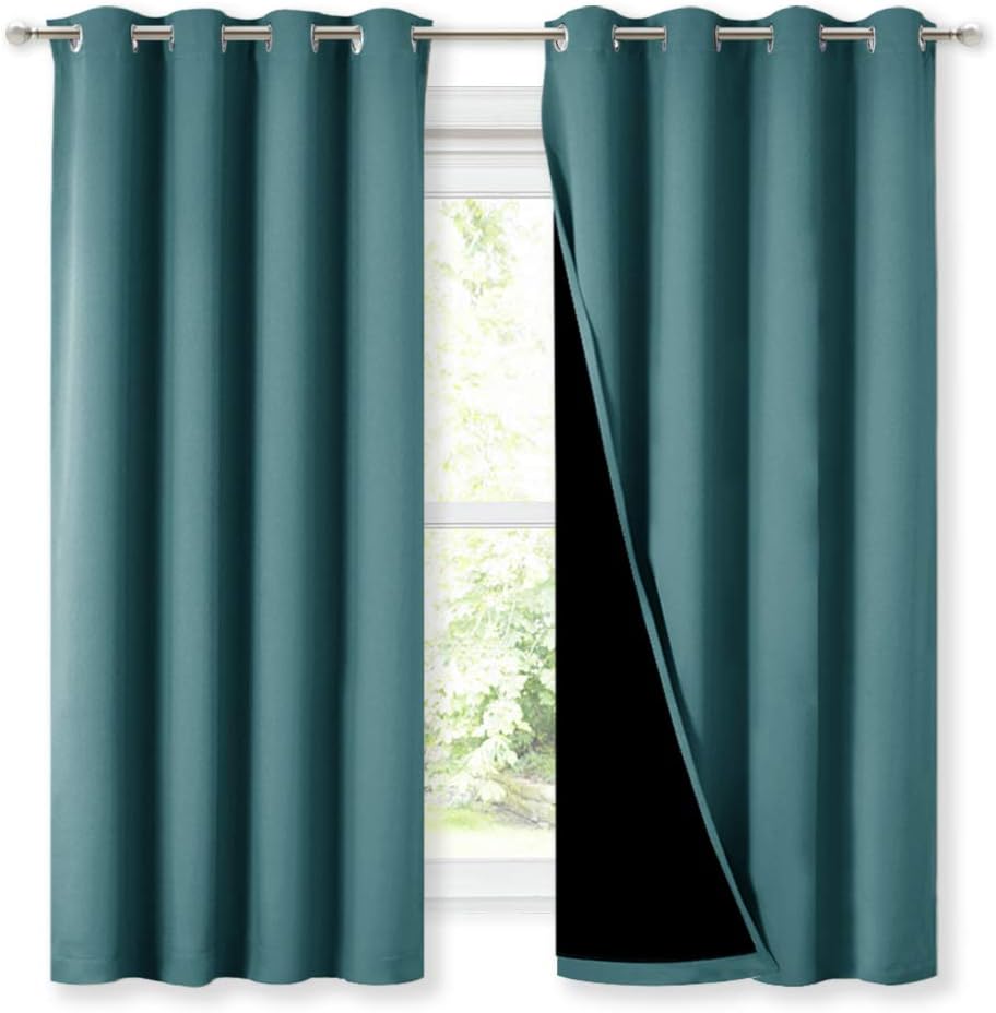 NICETOWN 100% Blackout Blinds (Sea Teal)