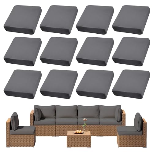 DREAHOTEXTIL 12Pc Cushion Covers (Grey)
