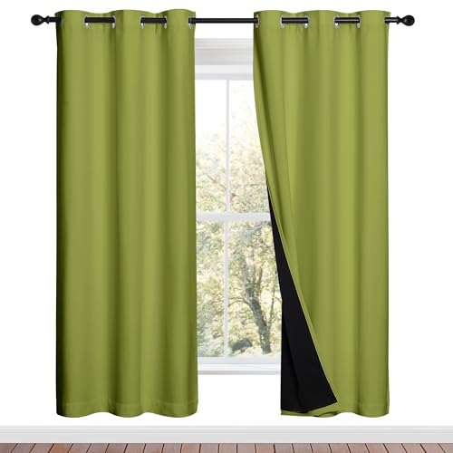 NICETOWN 100% Blackout Panels (Fresh Green)