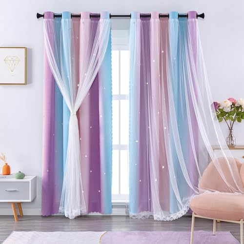 XiDi Blackout Rainbow Curtains