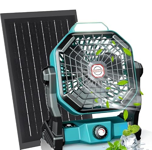 Drchop 20000mAh Solar Fan (Mint)