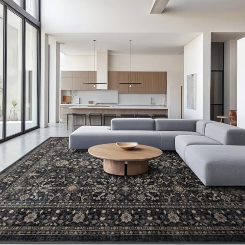 Ruaruarug Area Rug — Black Grey 6'9"