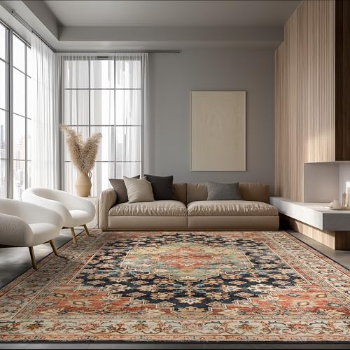 Area Rug Non Slip Machine Washable Ultra Soft Living Room/Bedroom/Kitchen/Outdoor/Classroom Maroon, 8'10'