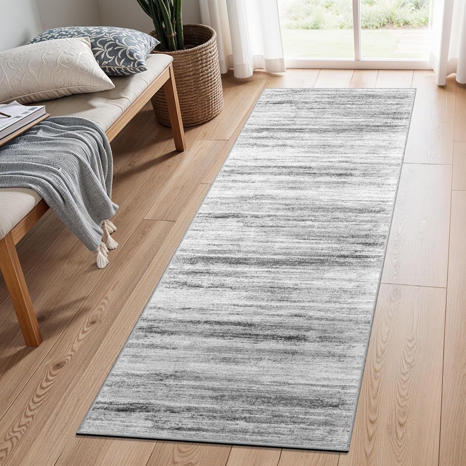 WIEVEDENS 2x5 Washable Runner (Grey)