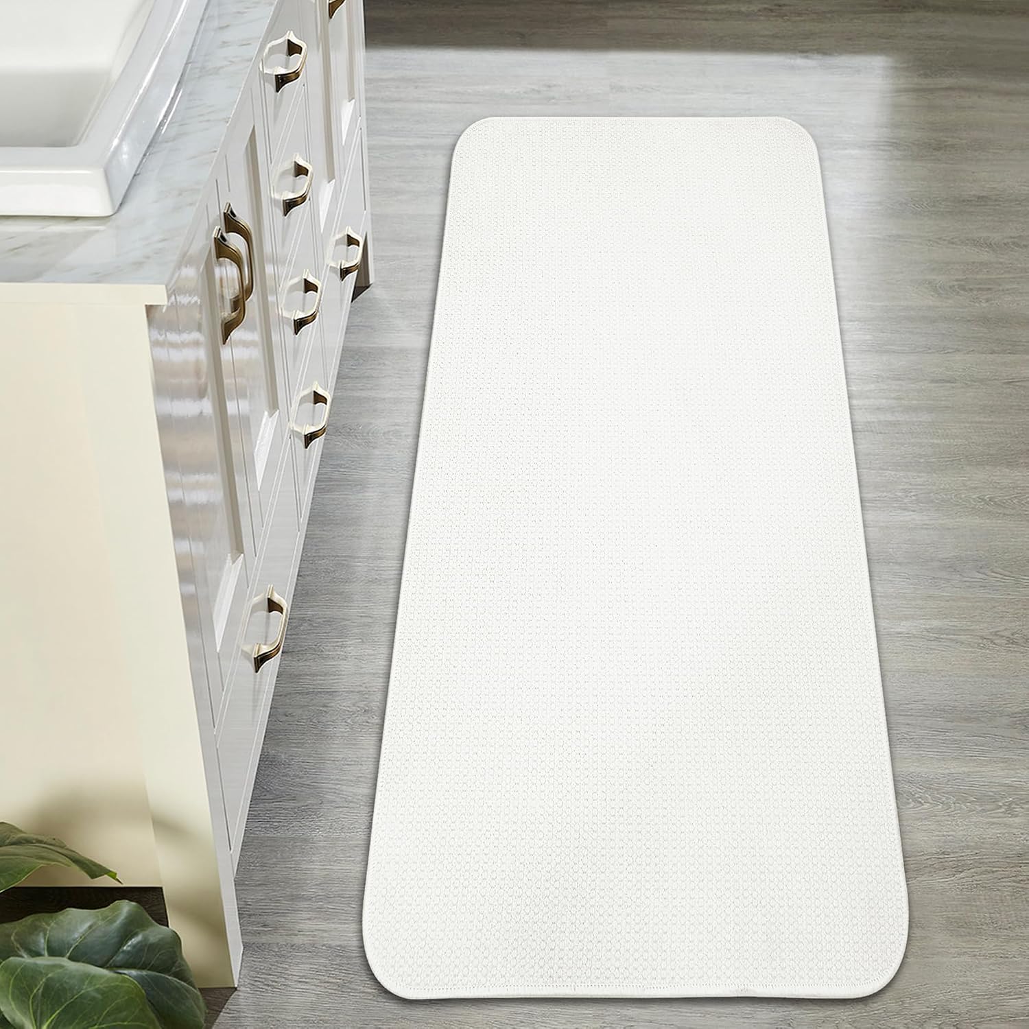 Bosap White 2'x5' Ultra Thin Runner