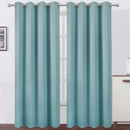 LEMOMO Stone Blue Blackout Curtains 66 x 84