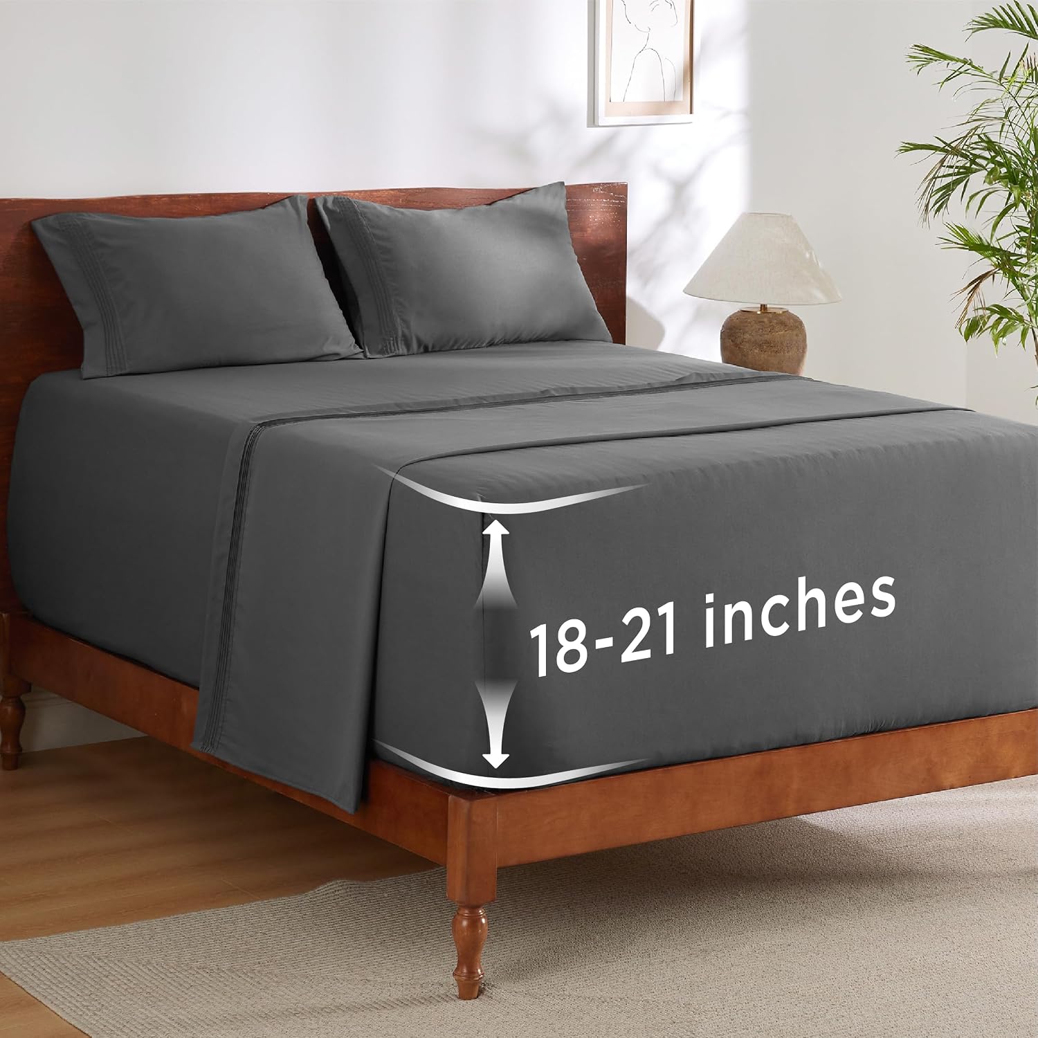 Bedsure Deep Pocket (Grey)