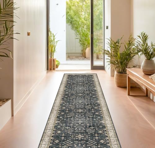 Hazo Haus Black Washable 8ft Runner