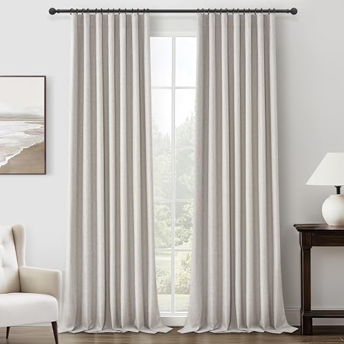 Pleat Linen Blend Room Darkening