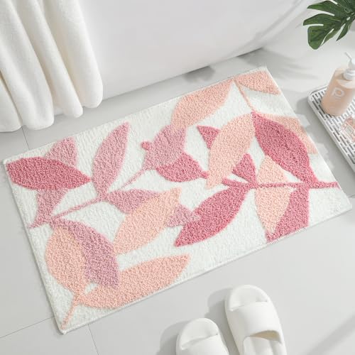 Gibelle Pink Bathroom Rug Set
