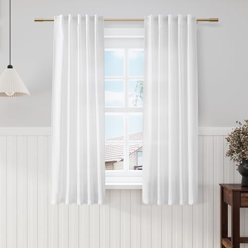 Nanspring White Kitchen Cafe Curtains