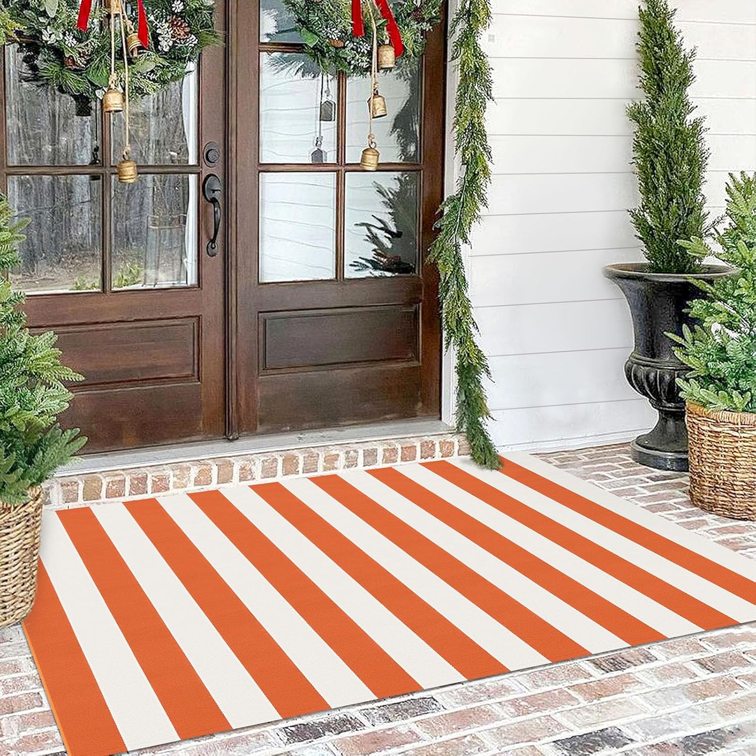 KILOCOCO Halloween Rug 4'x6' Striped