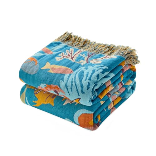LUTBM Cotton Throw Blanket
