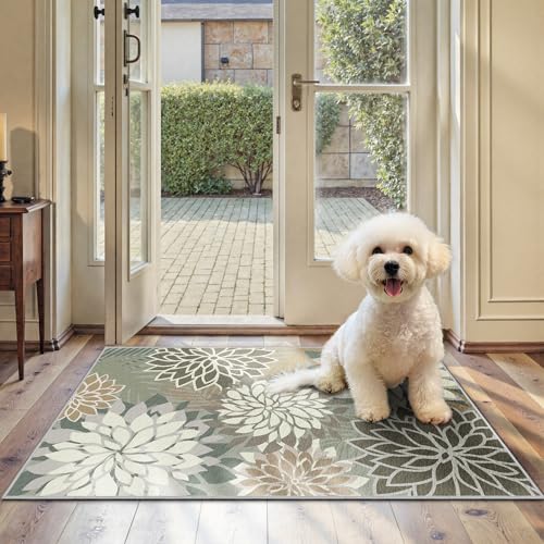 Arenarug 2x3 Brown White Washable Rug