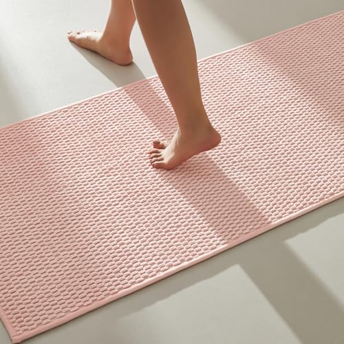 Bathroom Runner Rug, Pink