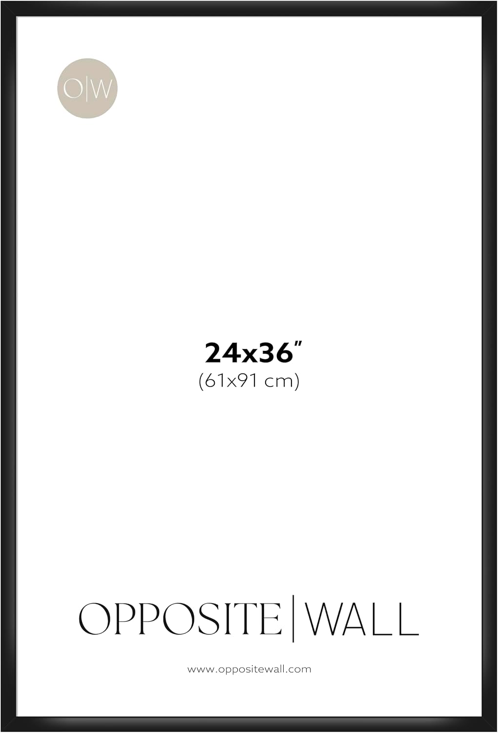 Opposite Wall 24x36 in - Black Picture Frame