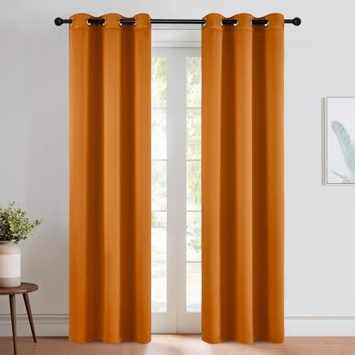 NICETOWN Room Darkening Cafe Satin Curtains