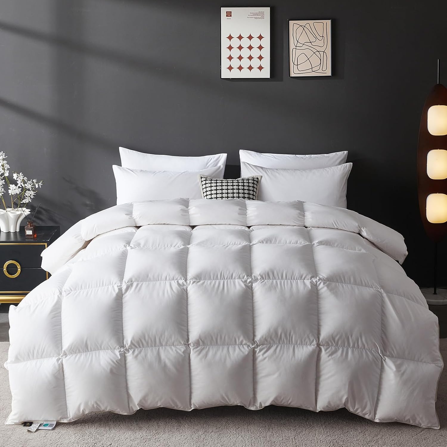 L LOVSOUL Goose Feather Down Comforter King