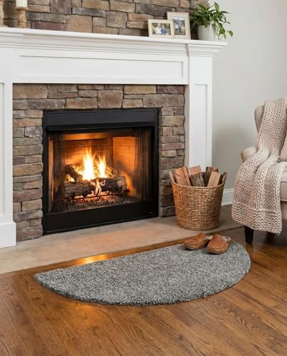 Rugs.com Uber Cozy 2' x 4' Hearth Cloud Gray