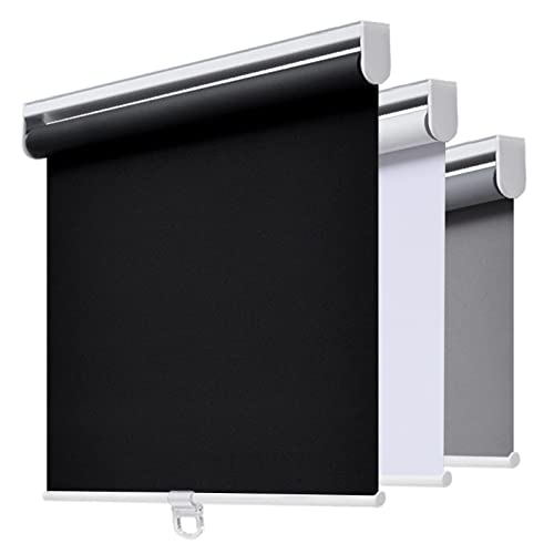 AOSKY Cordless Roller Shades (31.5" x 72", Black)